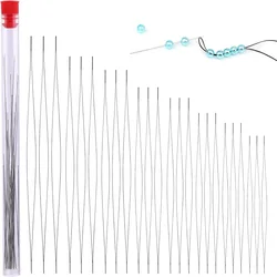 BUDDUR 24Pcs Beading Needles Kit With Storage Box Bracelet Necklace Jewelry Making Tools DIY Handmade Craft Accessories Set