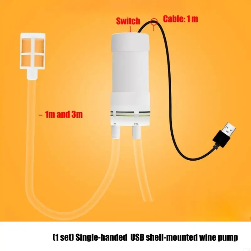 Electric Wine Pumps for Portable Indoor and Outdoor Wine Transfer Feature 1 Hand Operation High Torques Wine Pumps C7AC