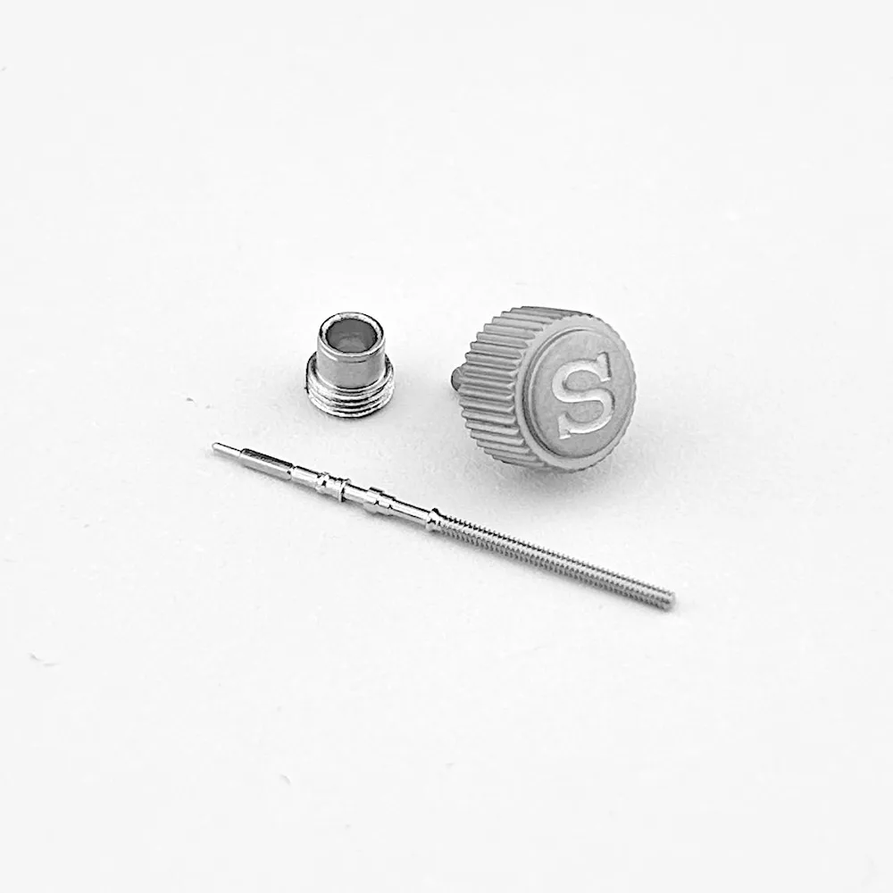 Einschraubbares GMT-Tauchergehäuse, silberne Krone, Ersatz-Uhrenkrone, keine „S“-Gravur und mit eingraviertem „S“, passend für NH34 NH35 NH36 Uhrwerke. – Detail 16