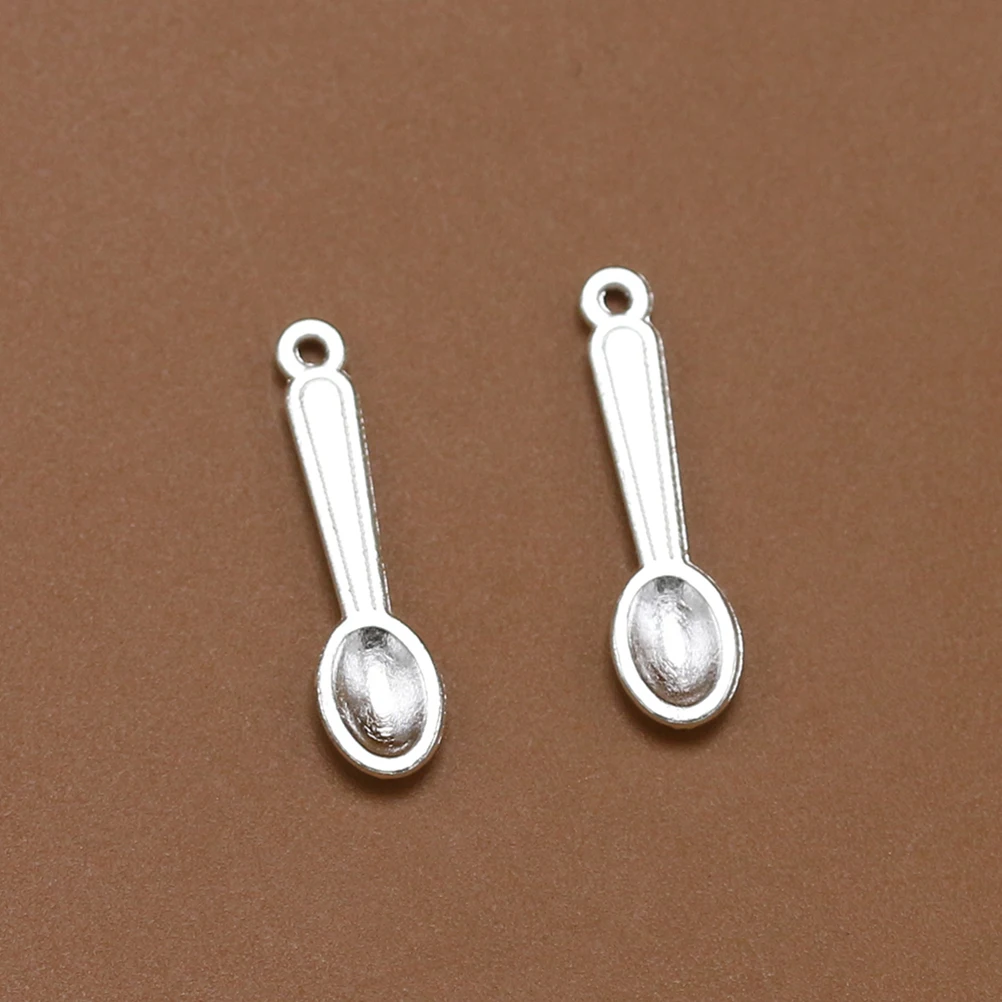 

20pcs Spoon Pendant Diy Pendant Charms Charm Delicate DIY Jewelry Making Pendants Silver Necklace Bracelet Earrings Craft