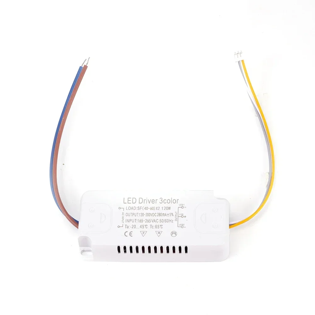 LED Driver 260-280mA 3Color Transformer 8-24Wx2 20-40Wx2 30-50Wx2 40-60Wx2 50-70Wx2 For Ceiling Light Chandelier Replacement