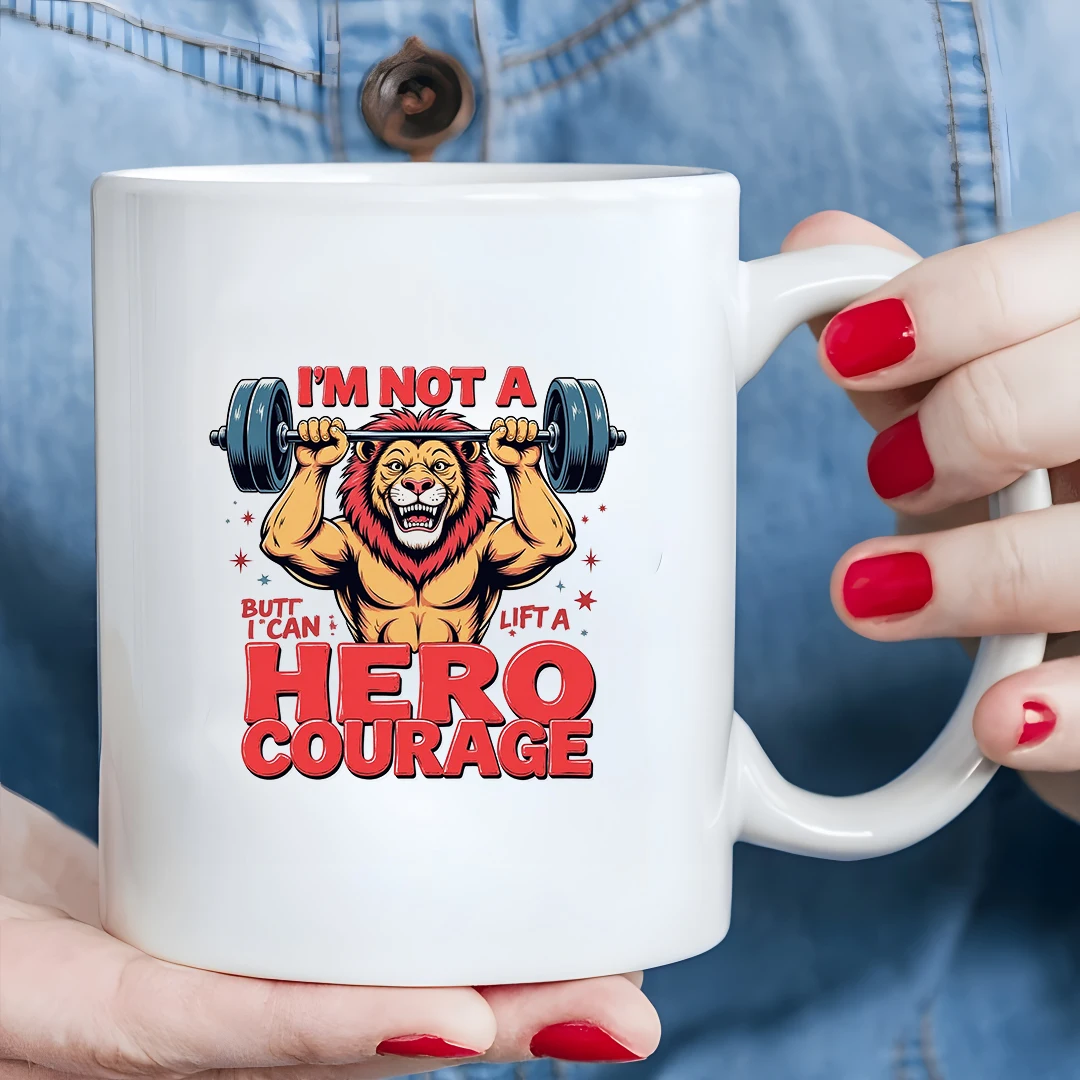 

11oz cartoon lion strength mug kids office cold & hot beverage cup Christmas family gift