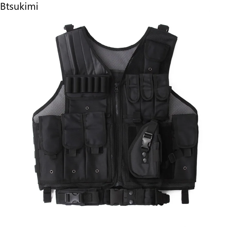 

Multi-Pocket Swat Army Tactical Vest Jungle Combat Body Armor Vests Security Hunting Outdoor CS Game Airsoft Training Jackets