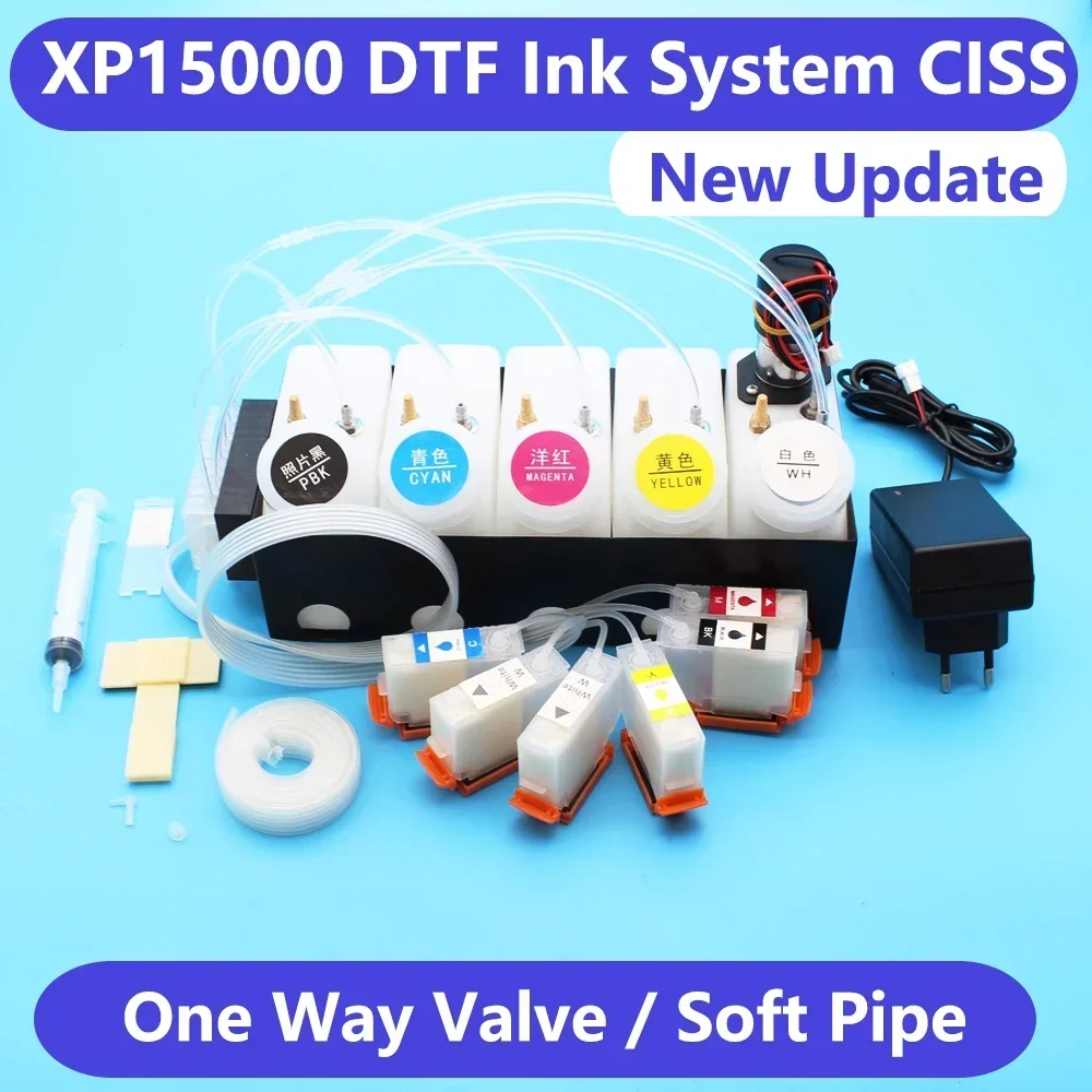 XP 15000 DTF CISS Kit For Epson XP-15000 DTF Continuous Ink Supply System White Ink With Stirrer Mixer Bulk Ink Tank With Holder