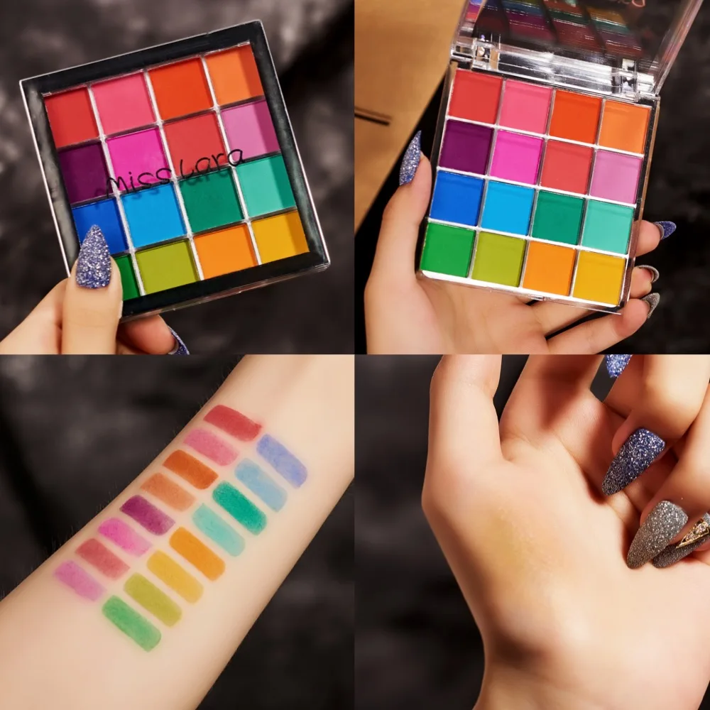 Beauty Cosmetica 16 Kleuren Oogschaduw Palet Oogschaduw Palet Kleurrijke Regenboog Oogschaduw Ogen Make-Up Matte Oogschaduw