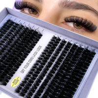 320 clusters 16 rows personal eyelash extensions 60D 80D 100D clusters 8-16mm fluffy D-roll eyelash extensions eyelash clusters