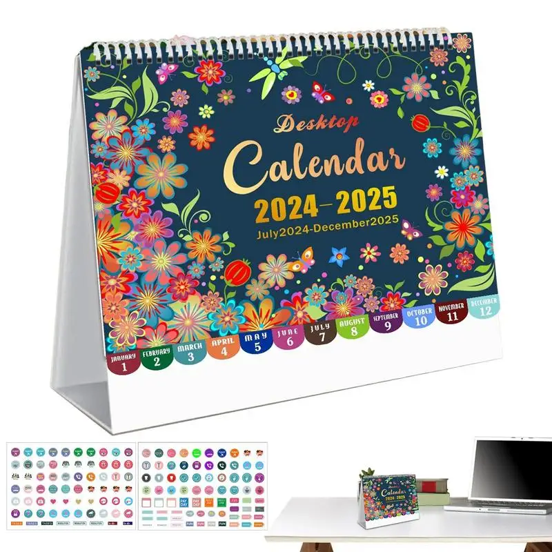 desktop standing calendar com programacao diaria 2025 calendarios mensais 8x78 in 2025 a partir de julho 01