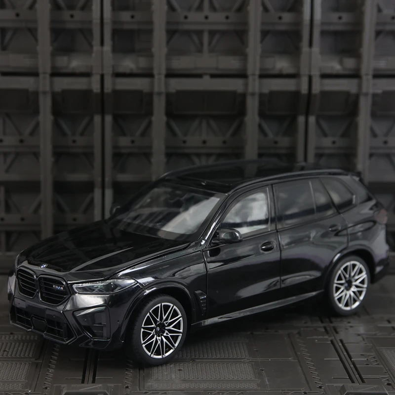 Modelo de coche de aleación BMW X5M 1:18, puertas y capó de motor, el maletero se puede abrir, sonido y luz, accesorios para vehículos todoterreno