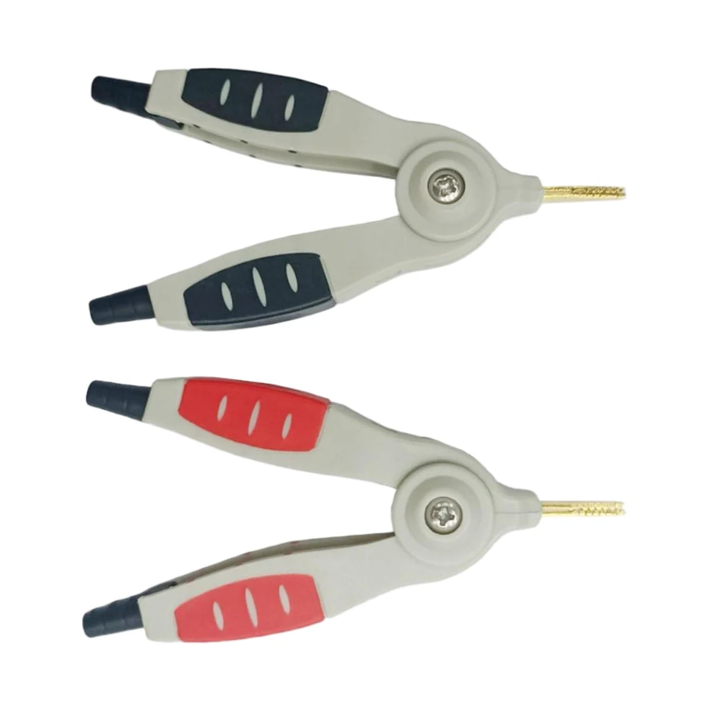 Alligator Test Clip Kelvin Solderable Sharp Tip Gold Plated for LCR Bridge Resistance Measurement Multimeter Voltage Test 1PCS