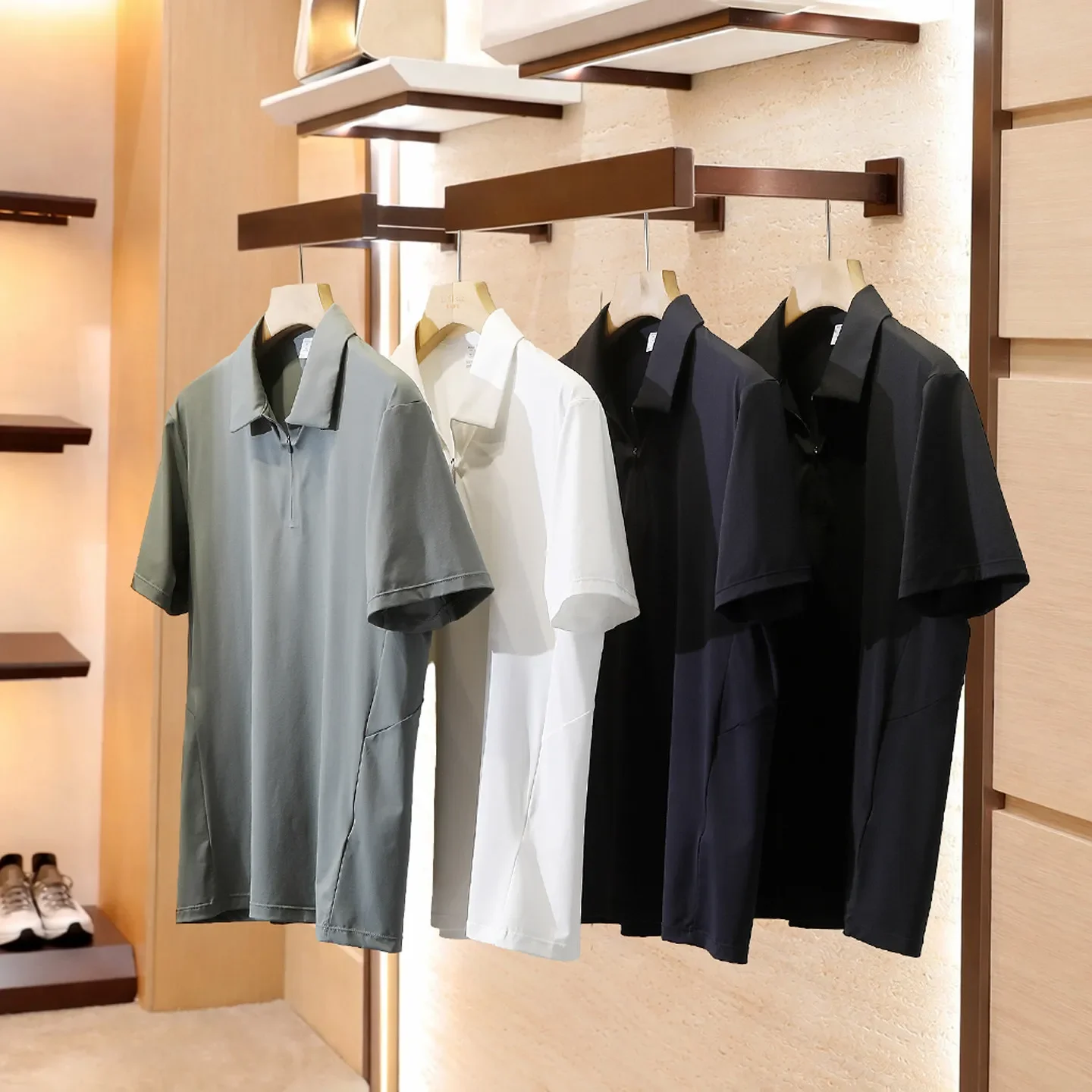 

Tight and stylish, lightweight and unburdened UPF50 + UV-proof high-end men's large-size sports short-sleeved POLO shirt