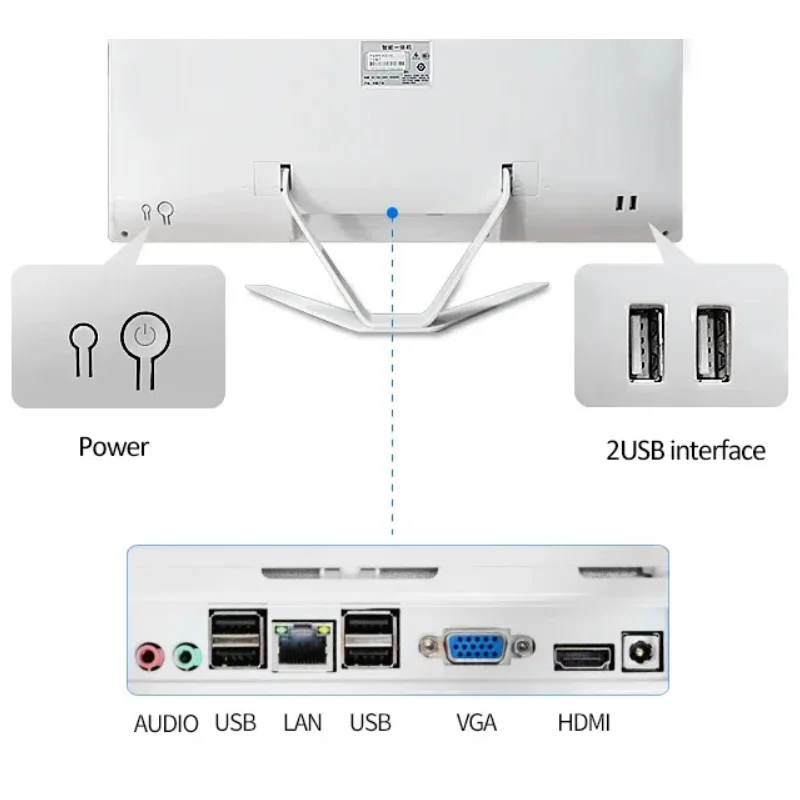 HW-215 13th Gen Intel Core i5-13400 10 Core 16 Threads UHD730 23,8 polegadas 1920*1080 LCD Computador de mesa win10 16G DDR4 512G SSD