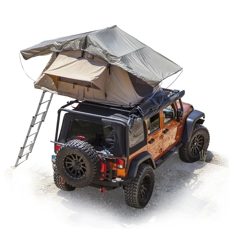 High-Quality Portable Folding Roof-Mounted Side Shower Awning Tent for 4WD Overland Vehicle Camping Gear