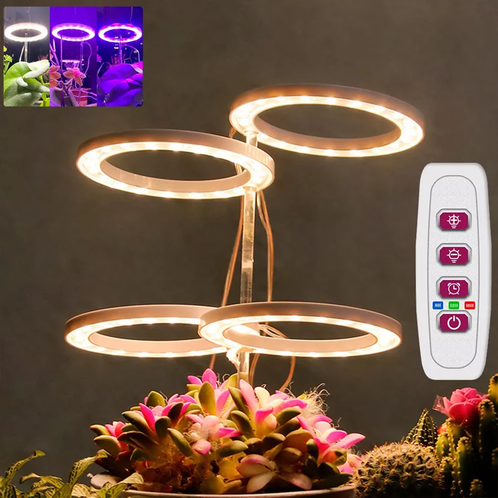 

5V LED Plant Grow Light Full Spectrum Flower Seeds Hydroponic Vegetable Growth Box Cultivation Lamp USB Dimmable Timing Lighting