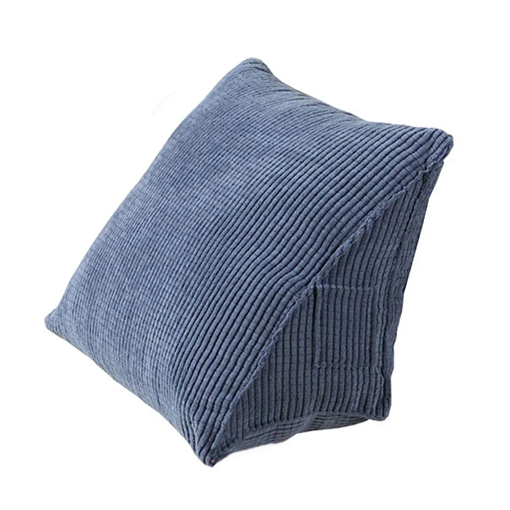 Triangular Backrest Pillow Corduroy Wedge Soft Sofa Reading Pillow Positioning Support Cushion For Bed Office Home Sofa Decor