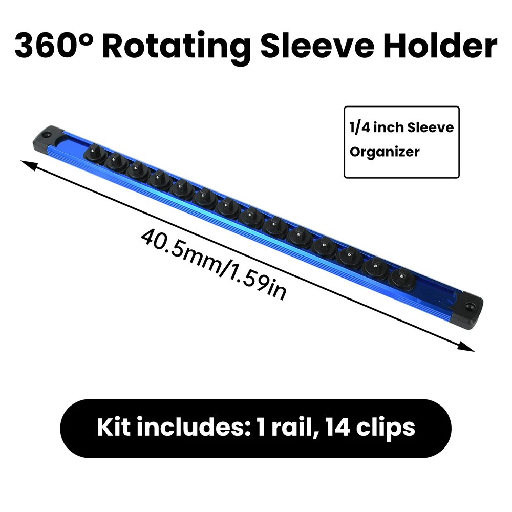 360 ° قطب حامل المقبس المغناطيسي المنظم الثقيلة سبائك الألومنيوم رف ل 1/2 "1/4" 3/8 "محرك مآخذ أداة التخزين #5