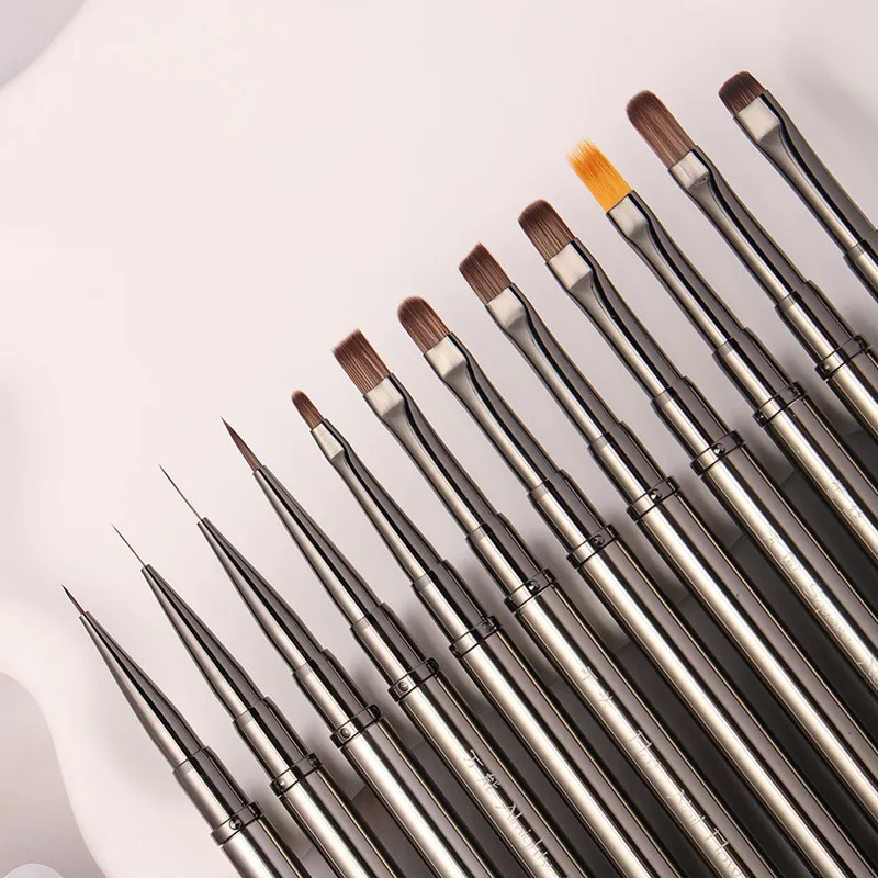 

1/6 шт., кисть для ногтей с двойной головкой, кисть для подводки, ручка для рисования, гелевая кисть, кристалл, дизайн ногтей, маникюр