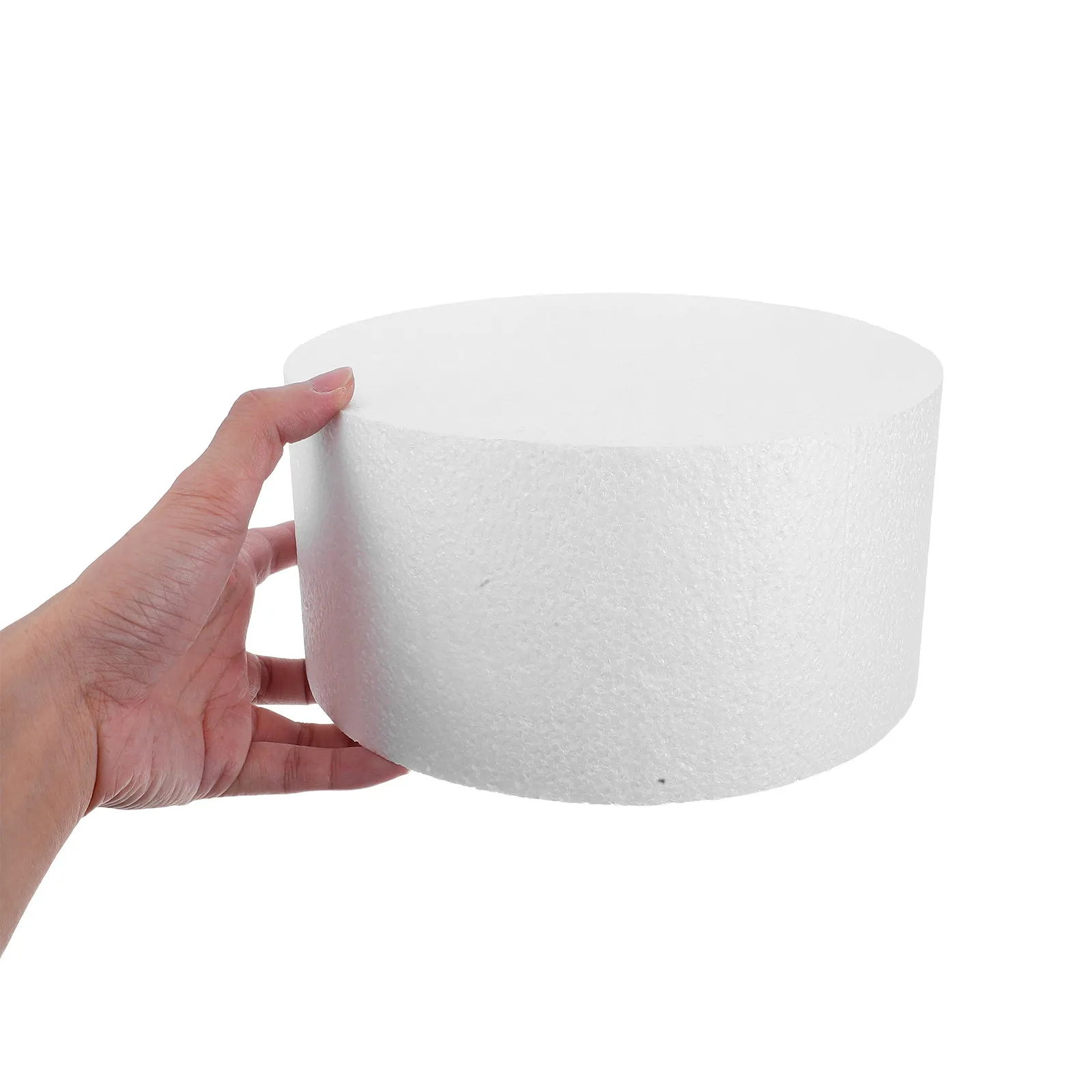 2Pcs Round Polystyrene Cake Foam Dummies 8 Inch White Lightweight Sturdy for DIY Baking Practice Decorating Training Foam Fake