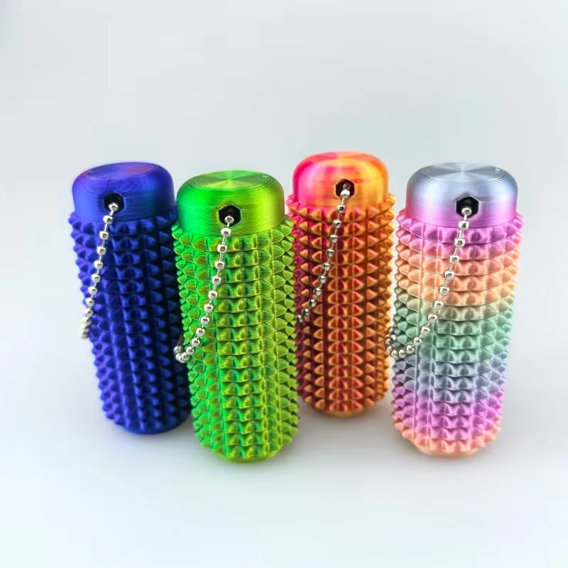 1/5 Pcs Random Color Massage Rollers For Pressure Relief Tactile Sensory Tools With Texture Nails And Chain Holes - view 3