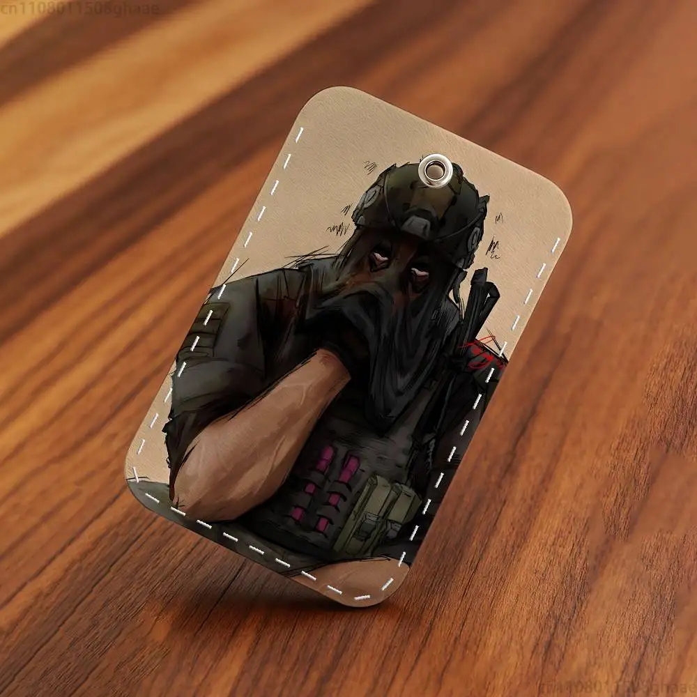 เคสใส่บัตรรูปทรงสี่เหลี่ยมผืนผ้าลายเกม Call of Duty พร้อมพวงกุญแจ กระเป๋าใส่บัตร ที่ห้อยกุญแจ แหวนหนังใส่บัตร พวงกุญแจ