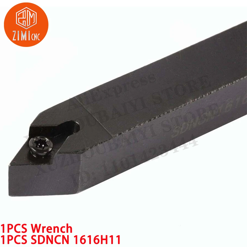 1PCS SDNCN1616H11 Suporte para ferramenta de torneamento externo de torno Adequado para DCMT11T304 Pastilhas de Metal Duro Metal CNC mecânico ferramentas de corte