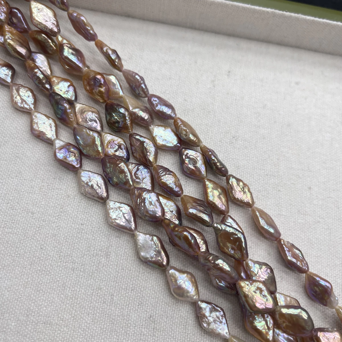 

10x15mm Baroque Natural Freshwater Pearls Purple Rhombus Beads for Jewelry Making DIY Necklace Bracelets Handicrafts Accessories