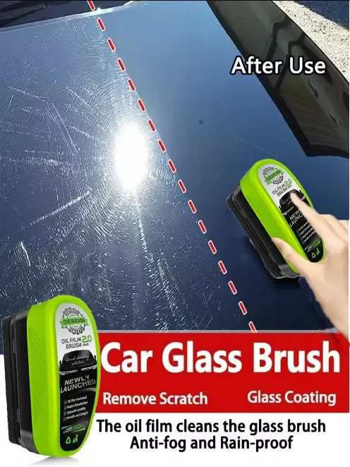 Car Glass Oil Film Remover Brush Windscreen Watermark remover Effective Windshield Cleaner Tool Auto Detailing Car Care