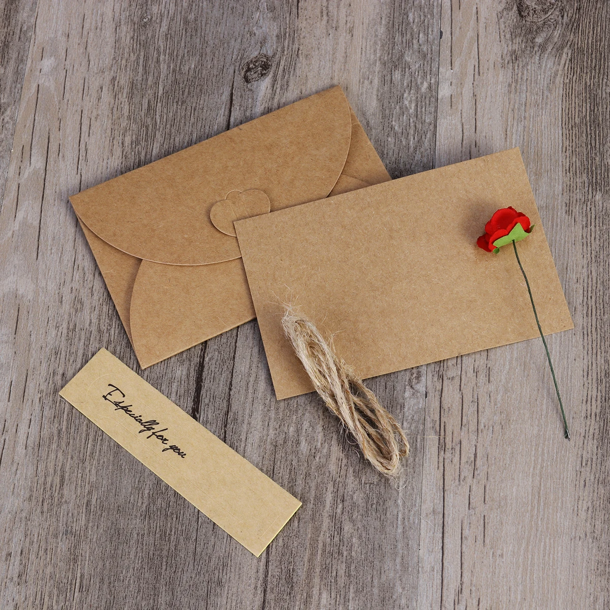 

10pcs Dry Flower Greeting Cards Elegant Kraft Paper Valentine Christmas New Year Mother's Day Anniversary Holiday Wedding