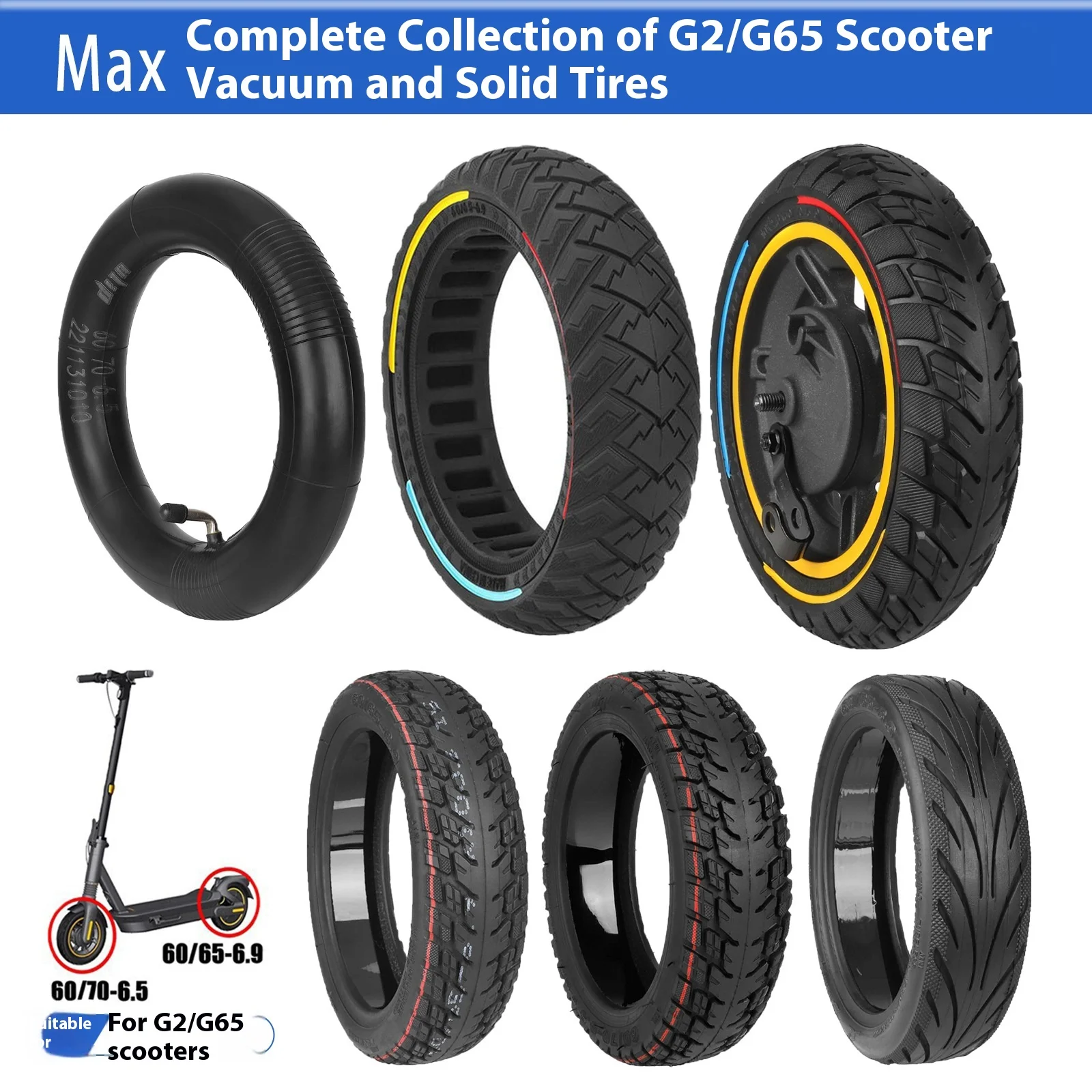 

1PCS 60/70-6.5 Inner and Outer Tires 60/65-6.9 Vacuum Tire for Ninebot Max G30 G2G65 Scooter Tire Replacement Parts