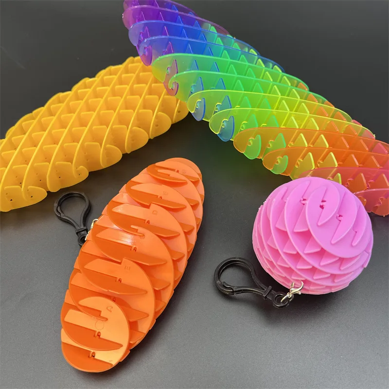 Diy Telescopic Worm Deformable Elastic Mesh Toy New Unique Puzzle Deformable Worm Elastic Mesh Toy Can Give Children Gifts