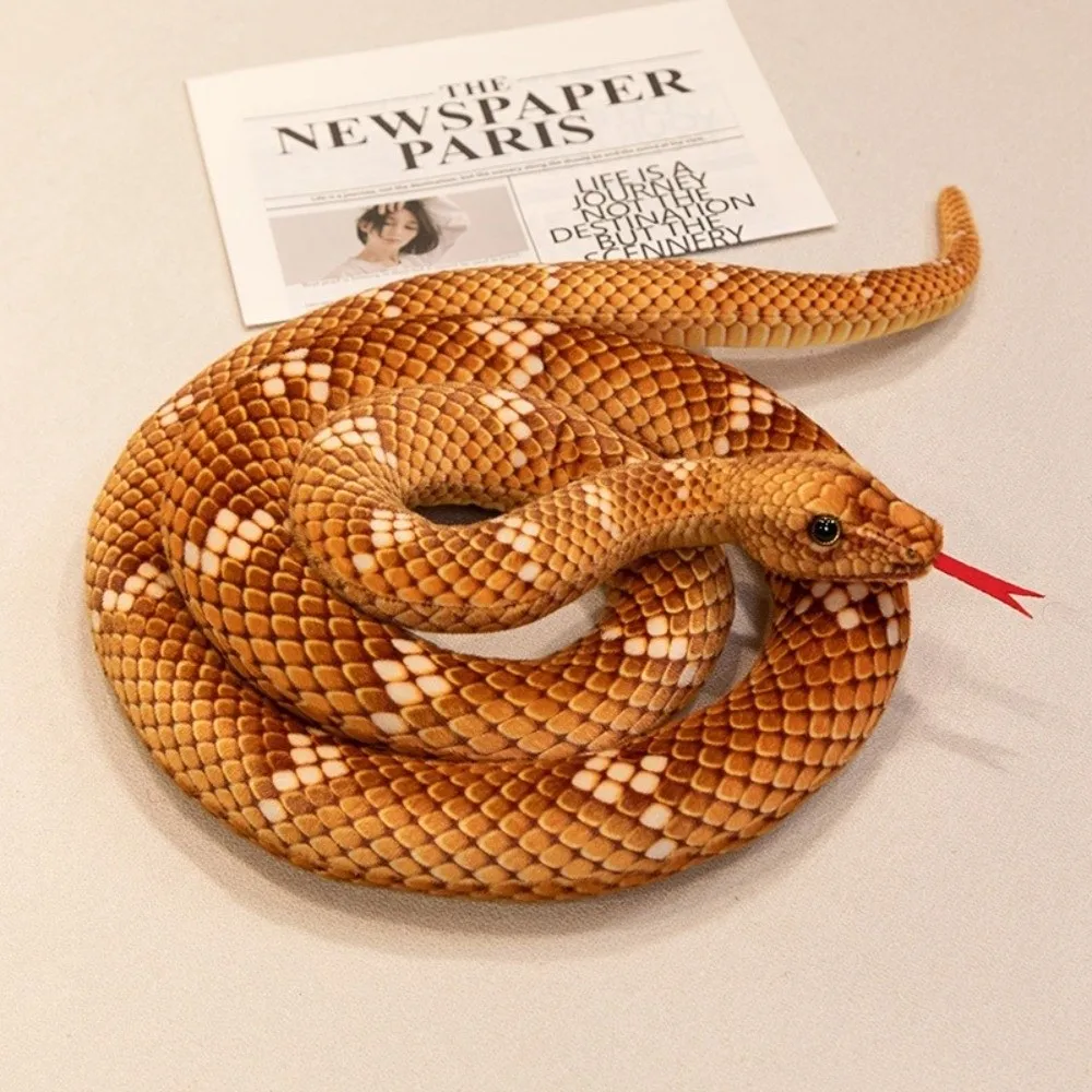 Soft Simulation Snakes Plush Toy Lifelike Long Stuffed Snake Doll Vivid Colorful Safe Stuffed Animal Snake Game Props