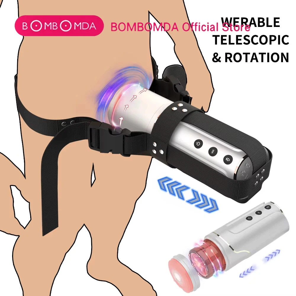 Automatic Telescopic Rotation Vagina Masturbator For Men Bowjob Sex Machine Hands-free Real Vaginas Pusssy Sex Toys For Male