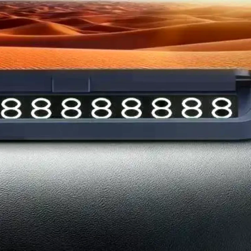 Car Temporary Parking Phone Number Plate One Click Hide Function For Daily Car Parking Use
