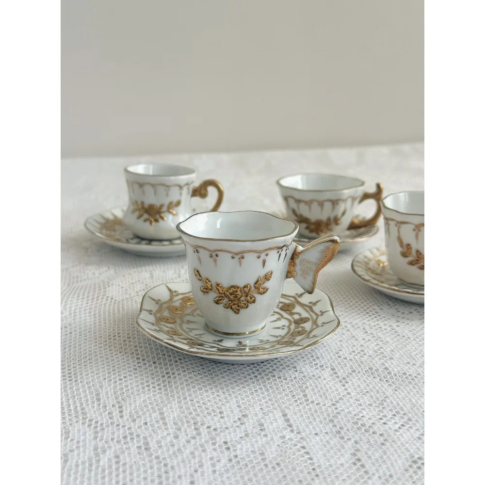 Platinum Mini Series, Out-of-print Medieval Porcelain Craftsmanship Stacked Gold Mini Coffee Cup