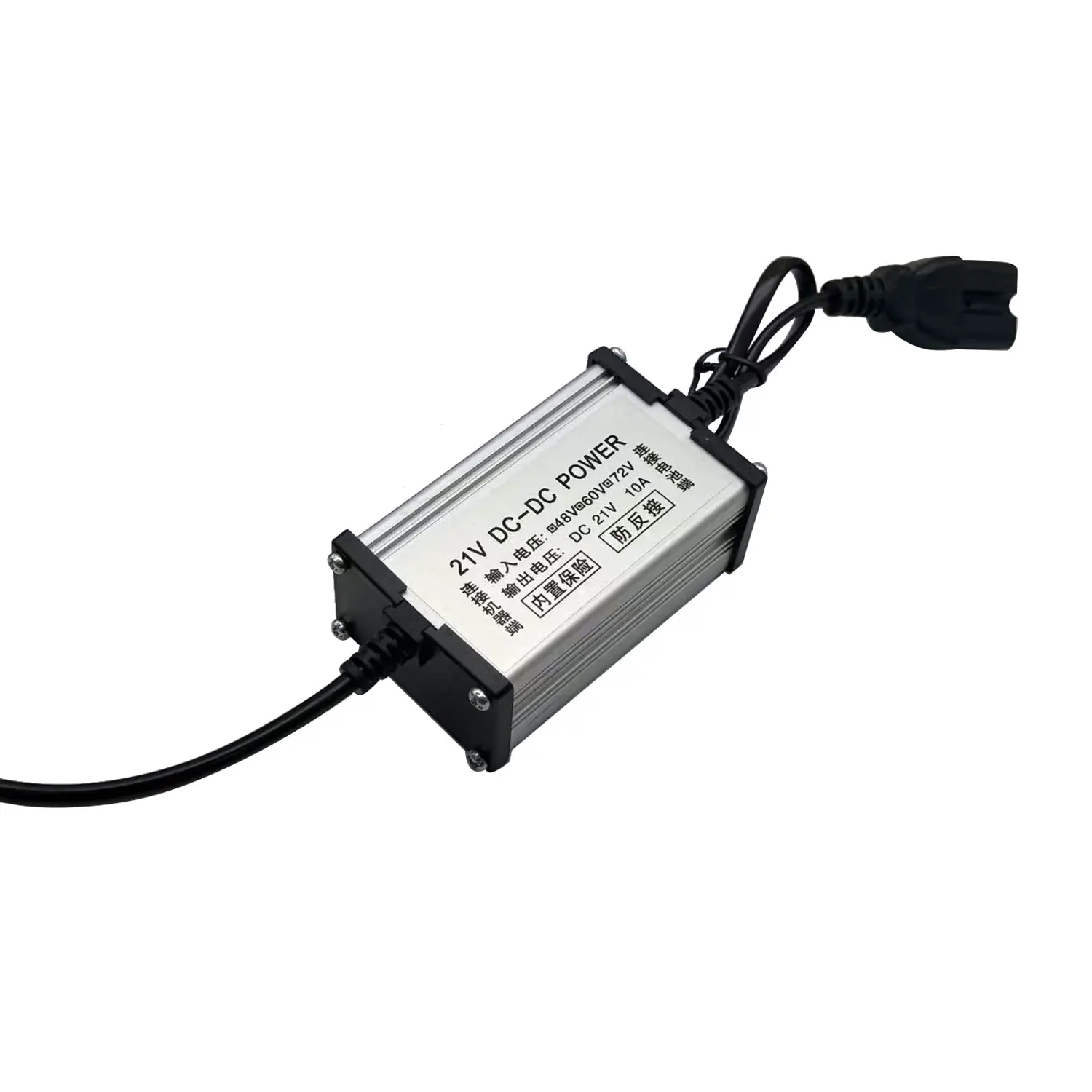 36-72V To 21V DC Converter Power Adapter Cable 10A High Current Voltage Reducer With Reverse Polarity Protection For Electric Ve