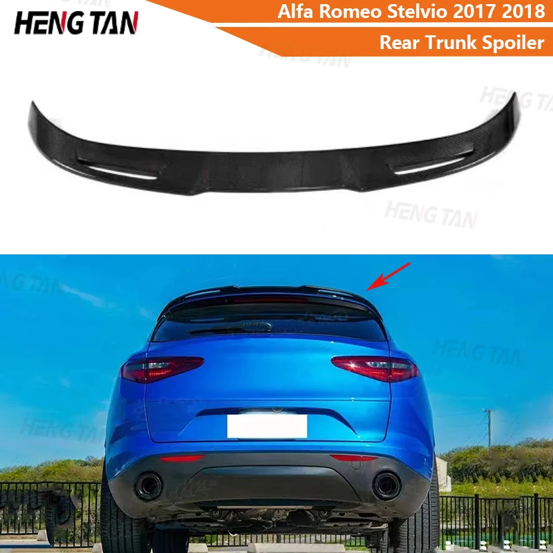 Carbon Fiber Car Rear Trunk Spoiler Rear Wing Tail Wing Parts For Alfa Romeo Stelvio 2017-2018 Upgrade Body kit