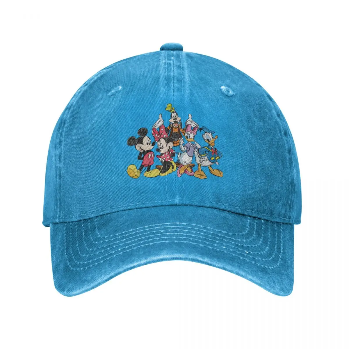 Mickey Mouse And Friends Baseball Cap Distressed Cotton Cartoon Headwear for Men Women Outdoor Activities Unstructured Caps Hat