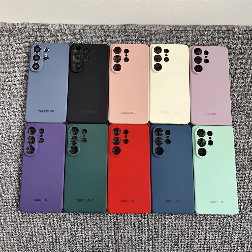 Stoßfeste, flüssige Silikon-Softhülle für Samsung Galaxy A51 A14 A15 A16 A17 A22 A23 A55 A56 A53 A72 A73 A26 A35 Offizielle matte Hülle – Detail 1