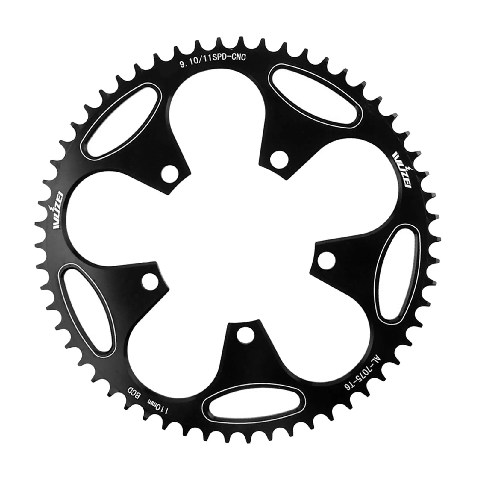 Aluminum Round Bike Narrow Wide Chainring - 110 BCD ,50/52/54/56/58/60T, Not