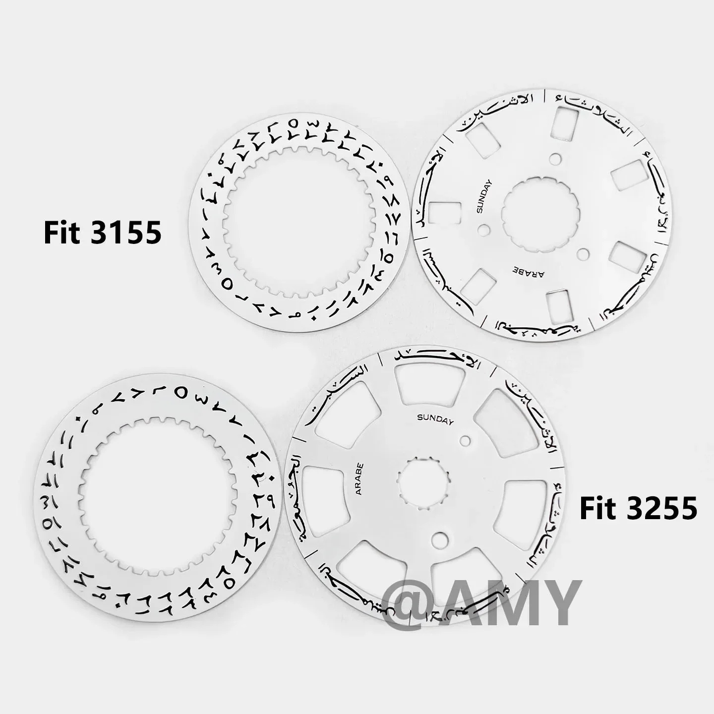 Watch accessories compatible with 3155/3255 movements Middle Eastern/Italian language watches week and calendar dials