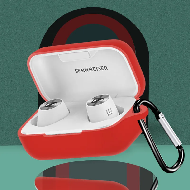 Силиконовый защитный чехол для беспроводного Bluetooth наушника Sennheiser Impulse True 2, защита от внешних предметов с крючком