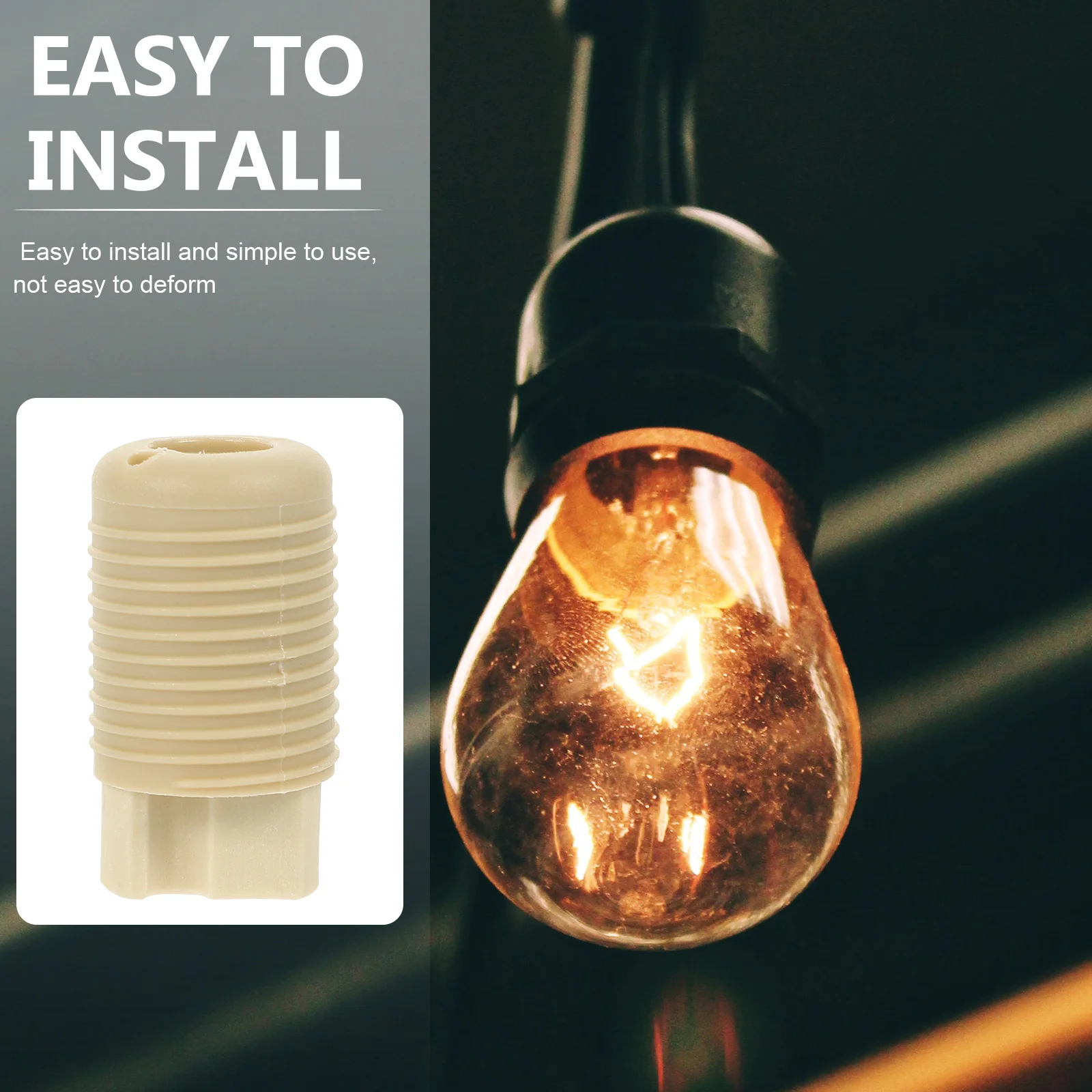 

4pcs G9 Screw Light Direct Plug Lamp Holder Plastic Light Bulb Socket Replacement Candelabra Socket Threaded Lamp Holder