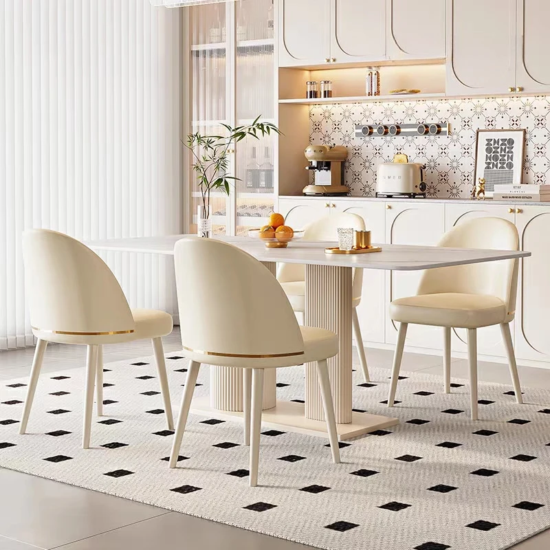 

White Conference Dining Table Round Extending Nordic Modern Restaurant Table Kitchen Comfortable Mesas De Comedor Furniture