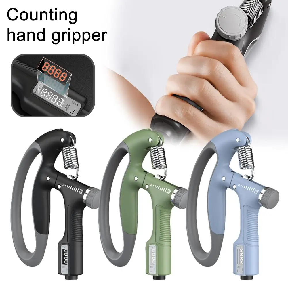 10-100KG Smart Counting Hand Grip Wrist Pliers Professional Grip Intelligent Strength Device Fitness C7I4