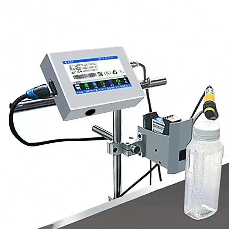 

New Condition Automatic Online TIJ Inkjet Printer Machine 12.7mm Height 220V Motor Batch Code & Production Date Number Printing