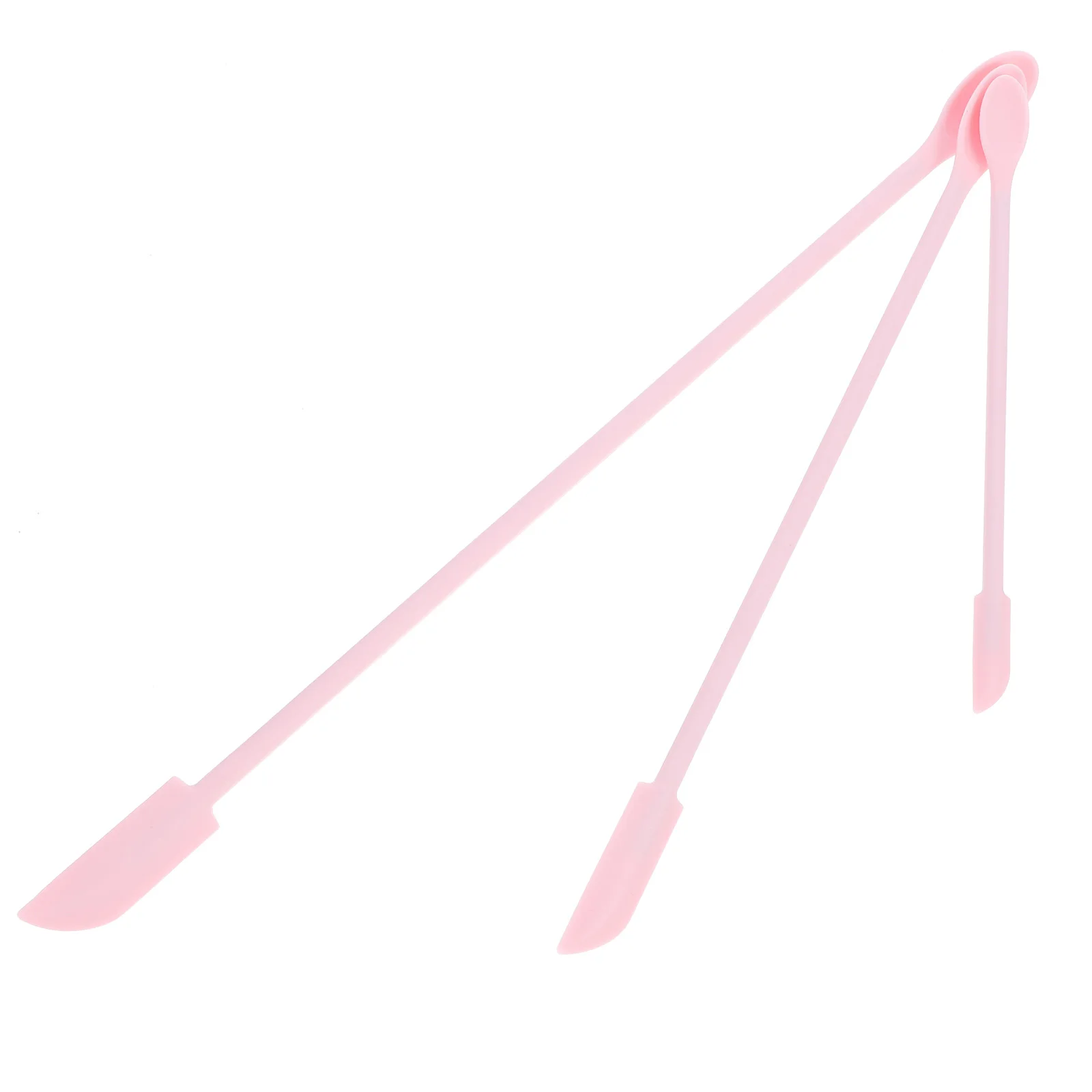 

3 Pcs Spatula Set Pink Silicone Kitchen Tools Long Handle Smooth Face Spatula Surface Easy Containers
