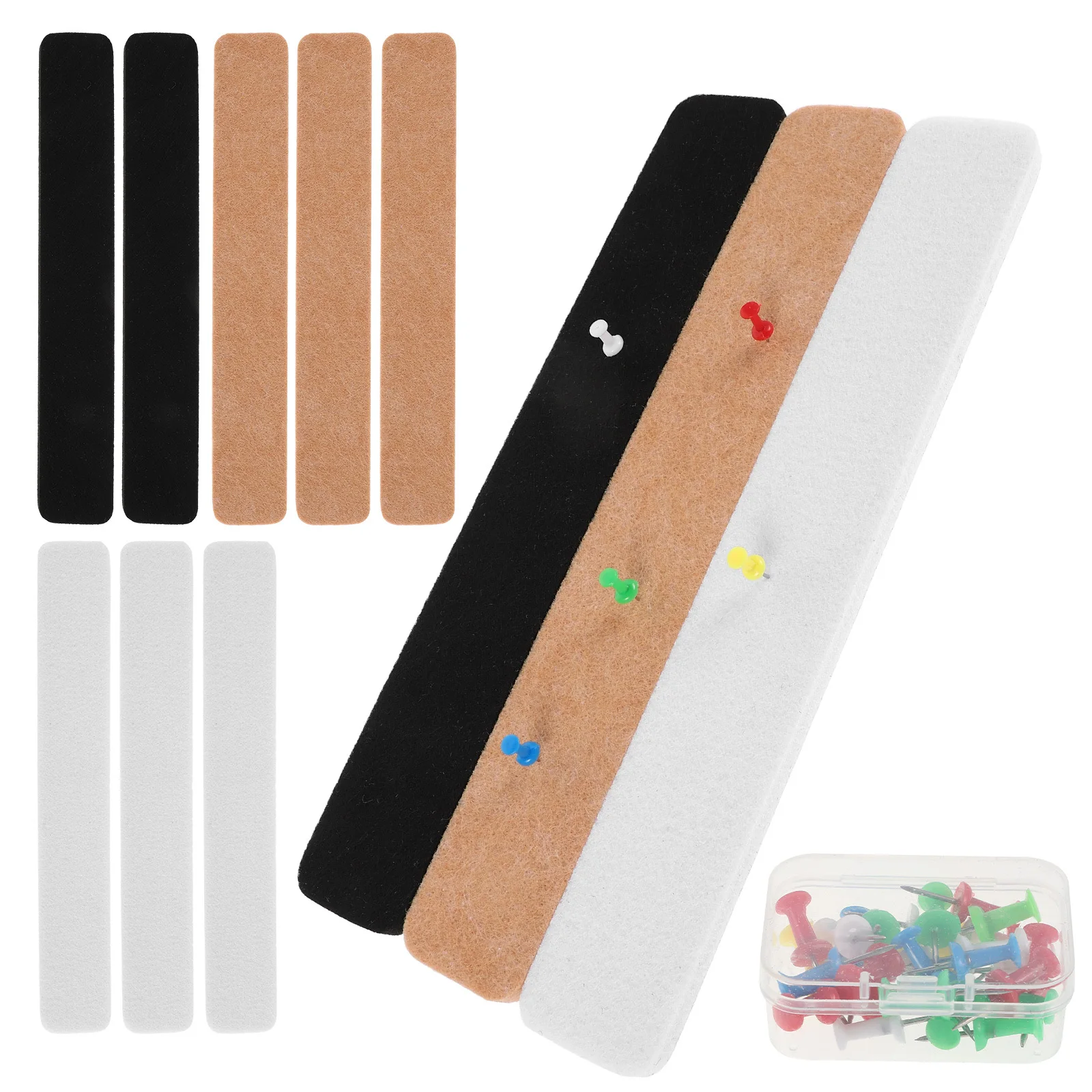 

1Set Felt Board Sign Teacher Supplies Bulletin Strips Notice Board Tiles Modern Design Versatile Usage Office Supplies Set