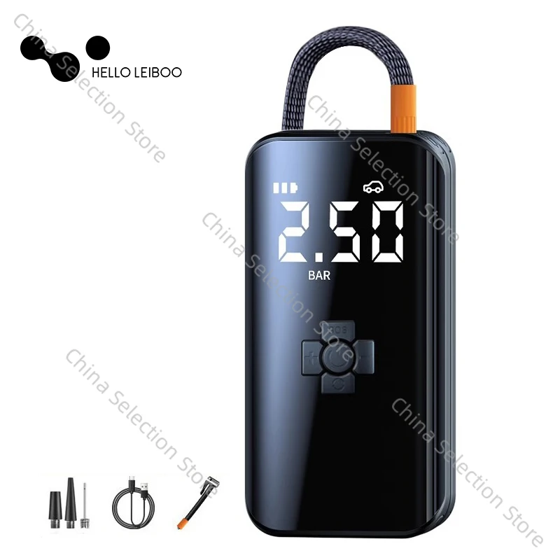 

LEIBOO Rechargeable Car Air Pump Portable Car Automatic Compressor Tire Inflator for Motorcycle Bicycle Basketball Inflatable