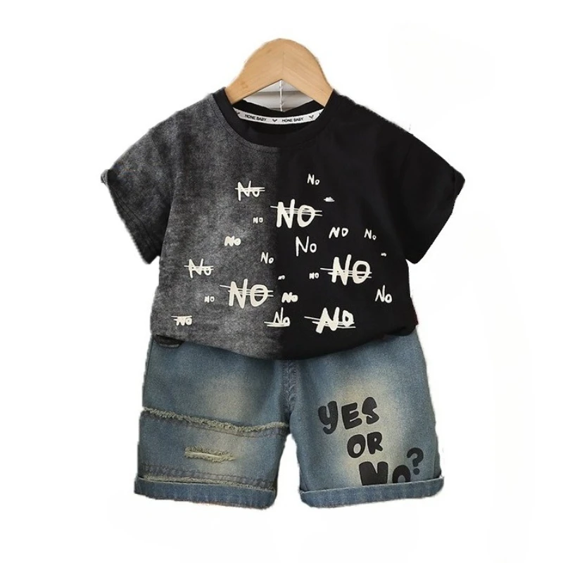 

New Summer Baby Clothes Suit Children Boys T-Shirt Shorts 2Pcs/Sets Kids Clothing Infant Casual Letter Costume Toddler Outfits