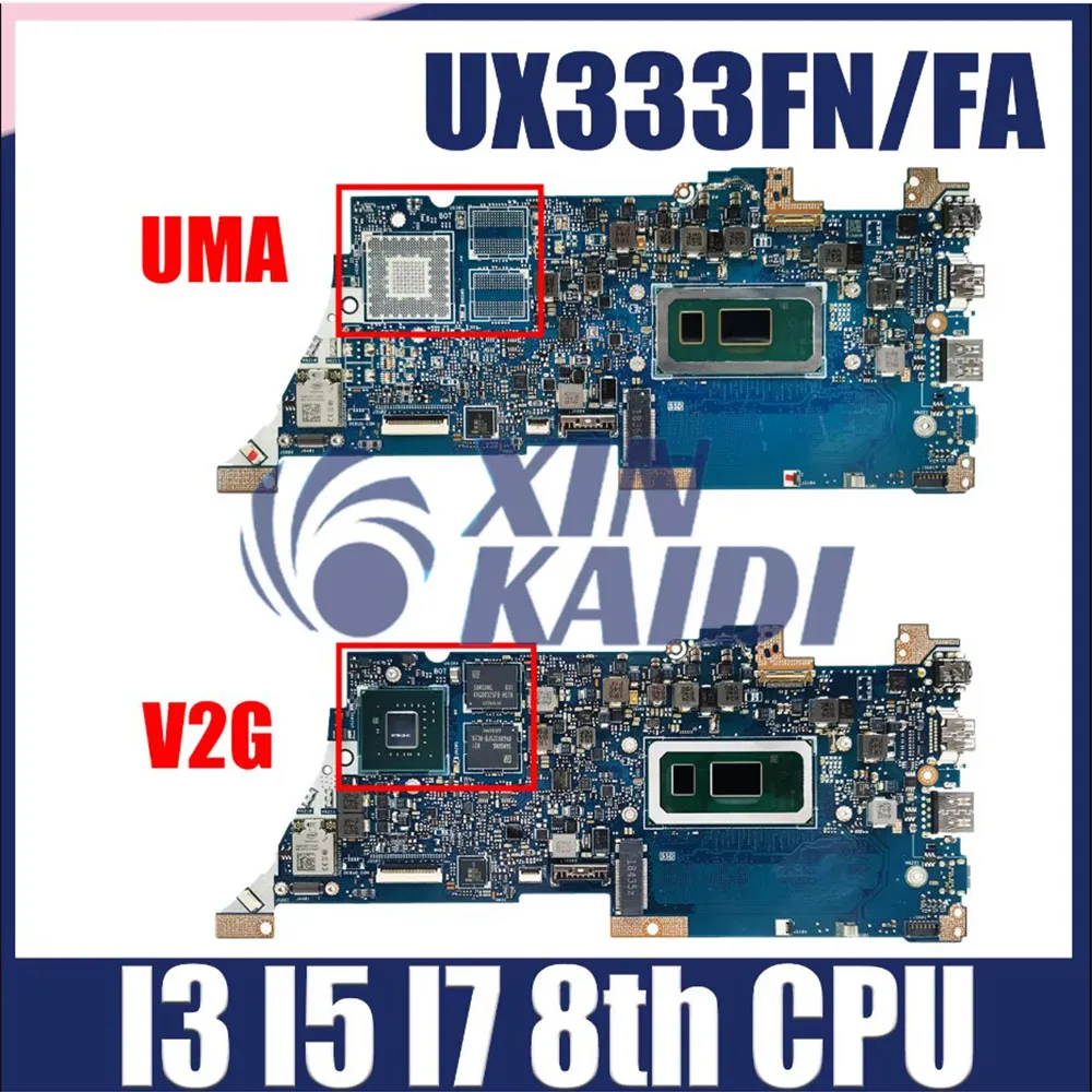 

Mainboard For ASUS UX333FN UX333FA BX333FA BX333FN RX333FA RX333FN Laptop Motherboard I3 I5 I7 8th Gen CPU 8G RAM