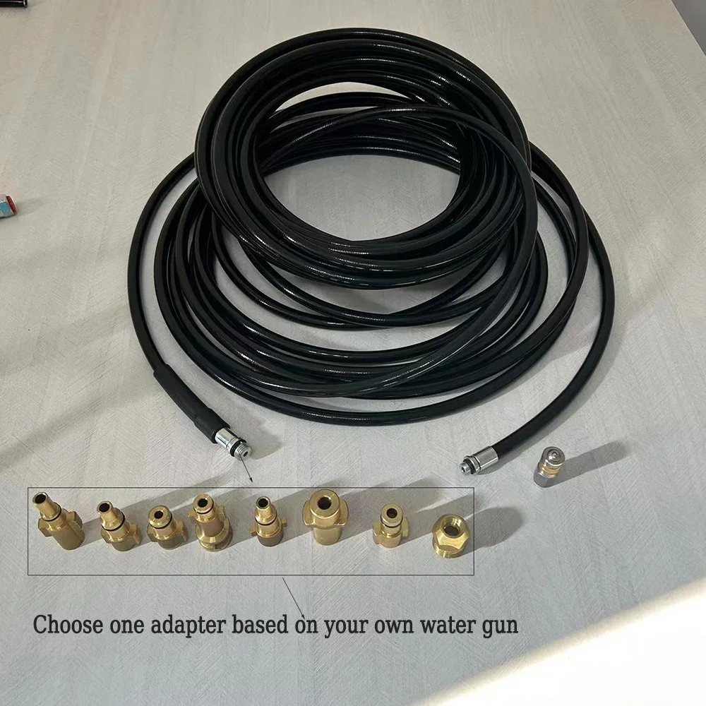 4000psi Nylon Elastomer Resin Hose Pressure Washer Sewer Drain Hose pipe Cleaner For Pressure Washer Nozzle Sewer Cleaning